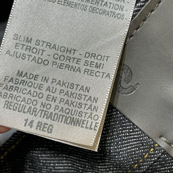 Denizen 218 Slim Straight Fit Jeans 14 Reg Dark Wash Boy's Adjustable Waist - Picture 6 of 6